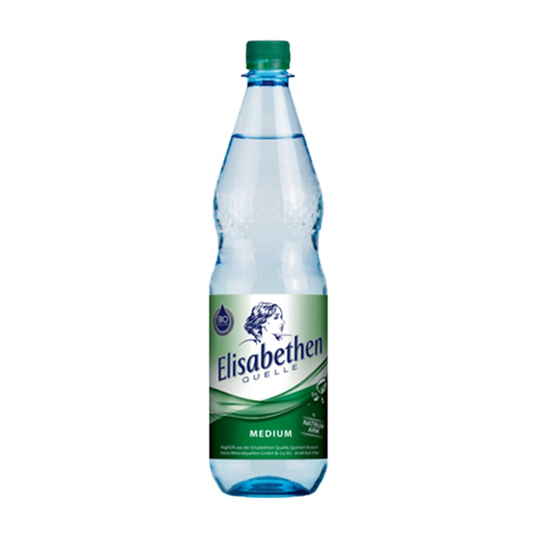 Elisabethen Medium – Getränke Grossmann Frankfurt Elisabethen Medium, 12 x 1 l, Produktabbildung für Getränke-Lieferservice an Büros, Kanzleien, Meetings, Messen und Flughafenstandorte in Frankfurt.