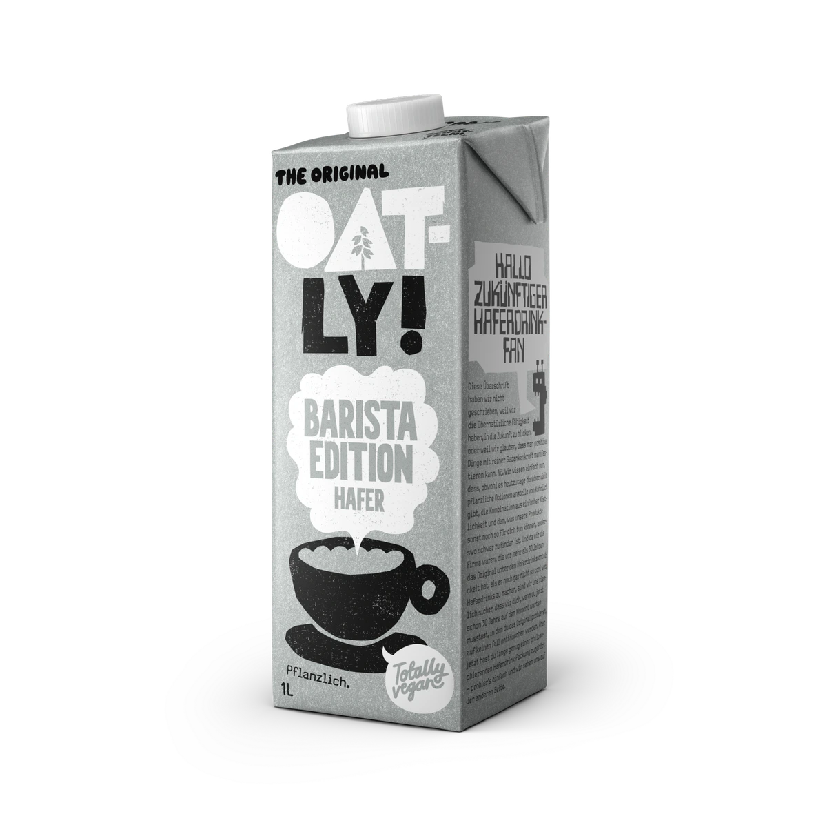 OATLY! Barista Edition Haferdrink, 6 x 1 l, Produktabbildung für Getränke-Lieferservice an Büros, Kanzleien, Meetings, Messen und Flughafenstandorte in Frankfurt.