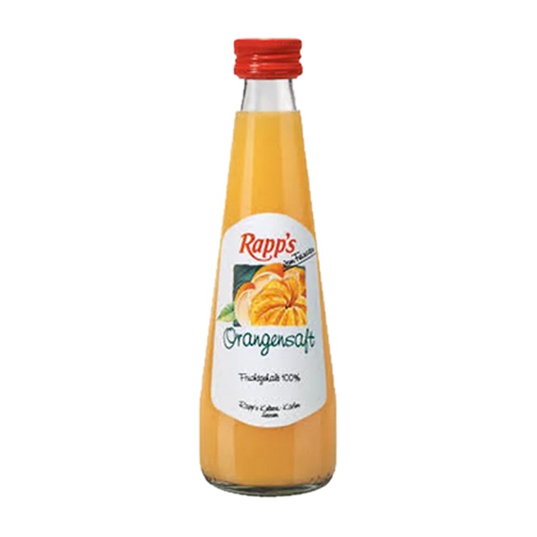 Rapps Orange, 24 x 0,2 l, Produktabbildung für Getränke-Lieferservice an Büros, Kanzleien, Meetings, Messen und Flughafenstandorte in Frankfurt.
