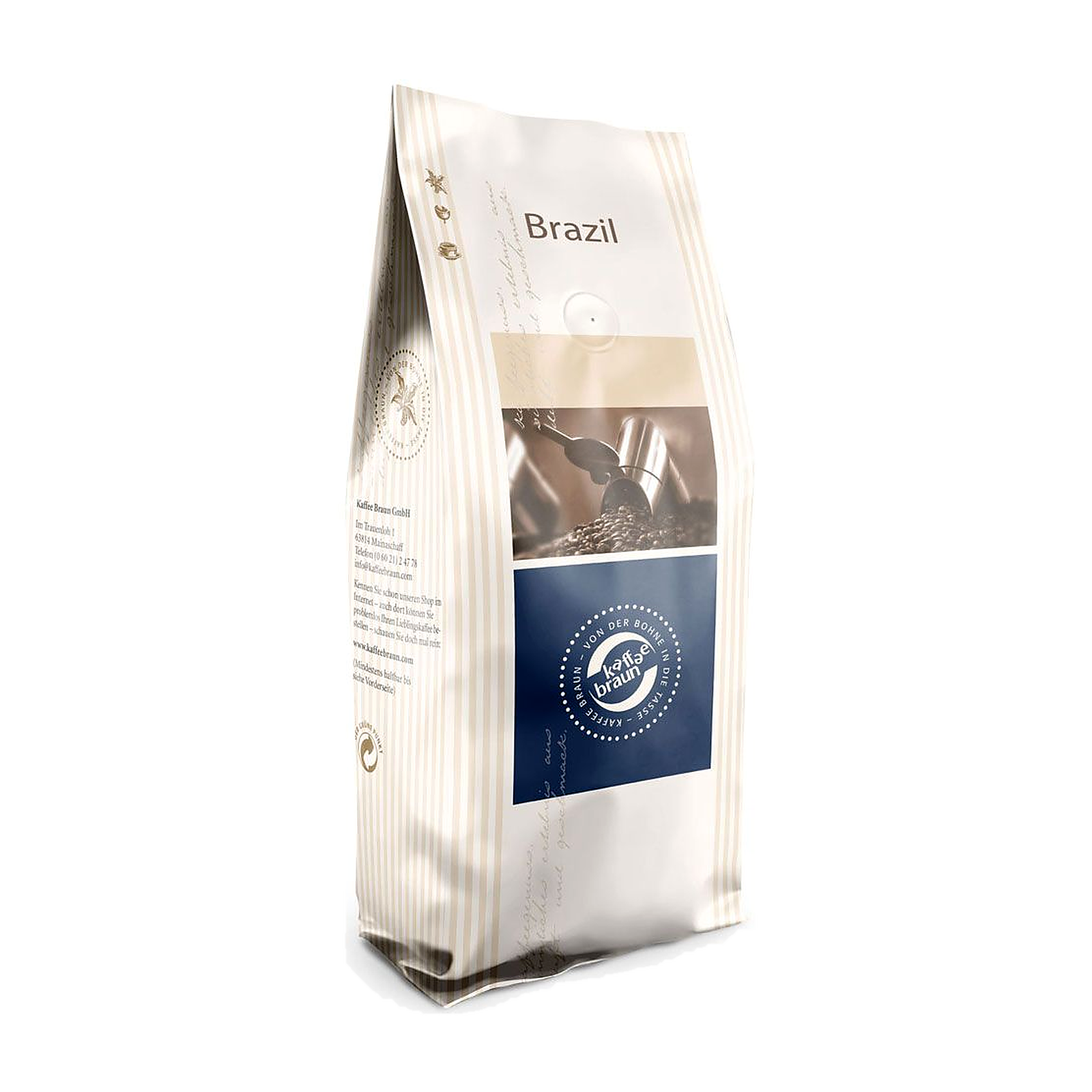 Espresso Brazil, 1000 g Ganze Bohne, Kaffee-Braun-Produkt für die Bürobelieferung von Getränke Grossmann in Frankfurt